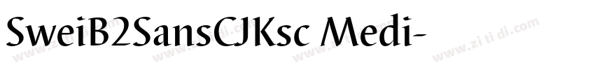 SweiB2SansCJKsc Medi字体转换